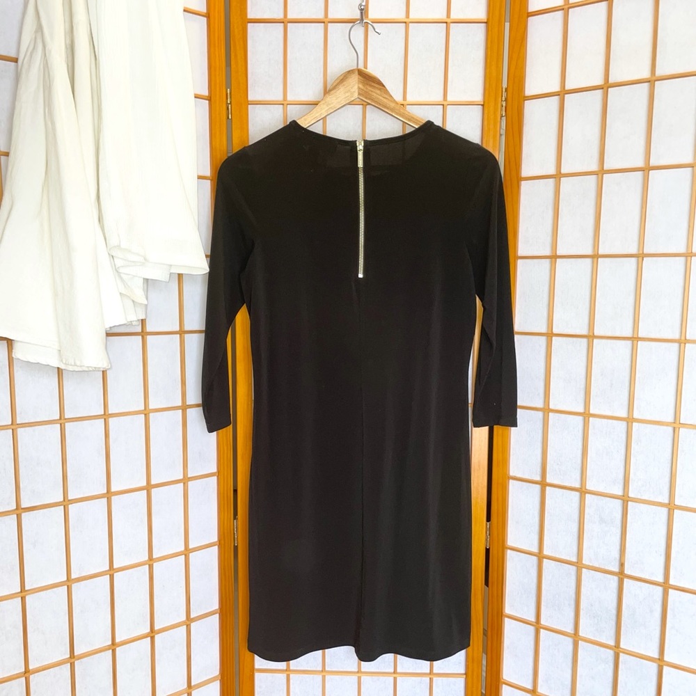 • Michael Kors zip up quarter sleeve mini dress•